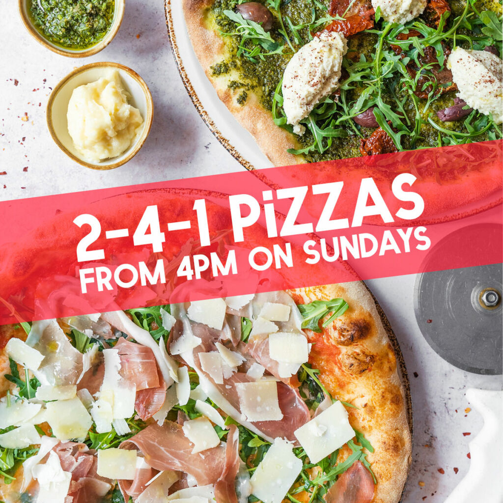 Pizza deal in Bristol 2 for 1 pizzas from 4pm on Sundays